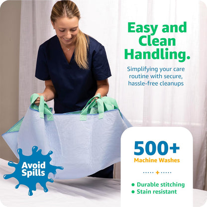 Positioning Bed Pad with 8 Reinforced Handles