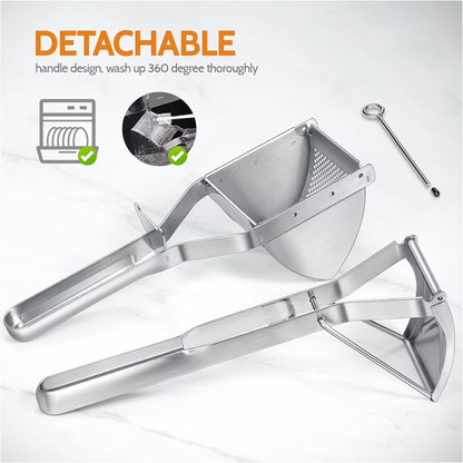 Stainless Steel Potato Ricer and Masher 600g - Silver
