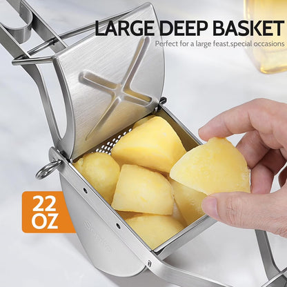 Stainless Steel Potato Ricer and Masher 600g - Silver