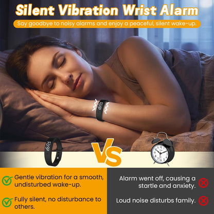 Vibrating Alarm Wristband – Vibrating Alarm Watch with 10 Timers
