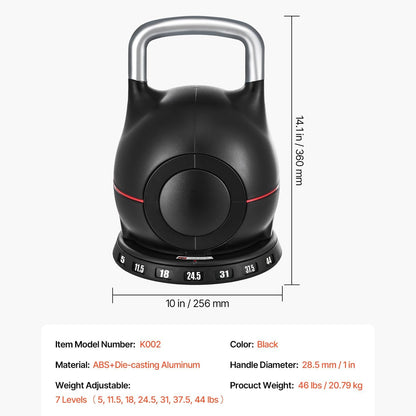 Adjustable Kettlebell Multi Weight Adjustable Kettlebell for Home Fitness