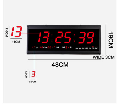Digital Wall Clock Large Display LED Clock 18"