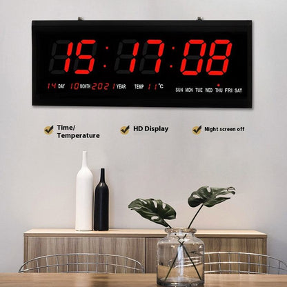 Digital Wall Clock Large Display LED Clock 18"