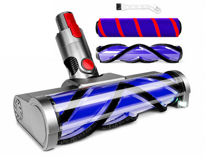 LED Vacuum Head for Dyson V7 V8 V10 V11 V15 with 2 Rollers