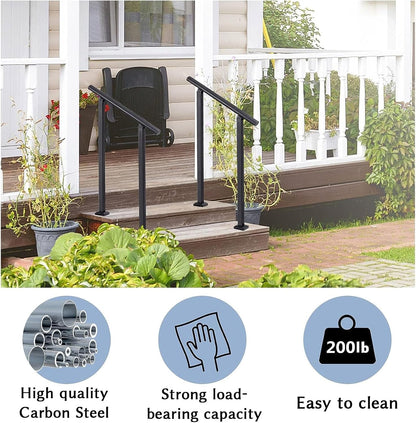 Stair Handrail Railings 3 Steps Black