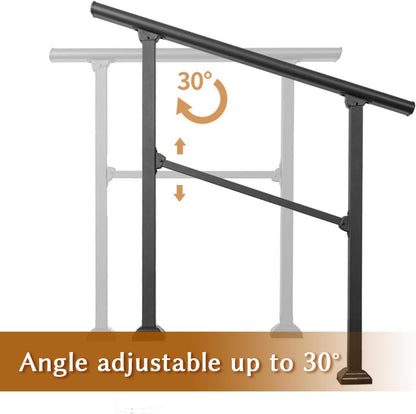 Stair Handrail Railings 3 Steps Black
