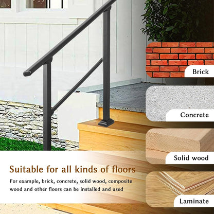 Stair Handrail Railings 3 Steps Black