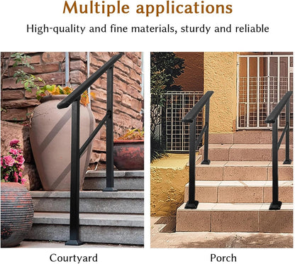 Stair Handrail Railings 3 Steps Black
