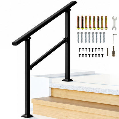 Stair Handrail Railings 3 Steps Black