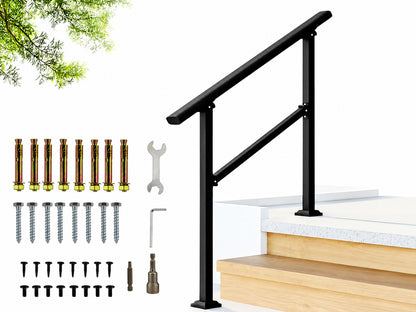 Stair Handrail Railings 3 Steps Black