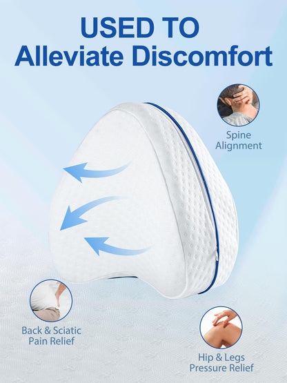Alignment Pillows for Side Sleepers Memory Foam Knee Pillows for Leg Hips