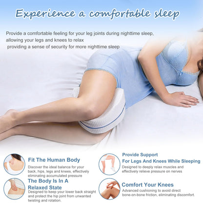 Alignment Pillows for Side Sleepers Memory Foam Knee Pillows for Leg Hips