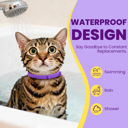 Cat Calming Collar – 4-Pack Adjustable Waterproof Pheromone Cat Calming Collar