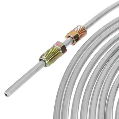 Brake Line Tubing Kit 3/16" OD 25 FT Coil Roll with Fittings