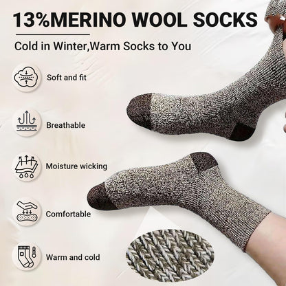 Men's Merino Boot Socks 5 Pair