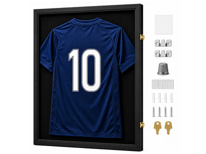 Jersey Shadow Box Frame Sports Memorabilia Display Case Lockable
