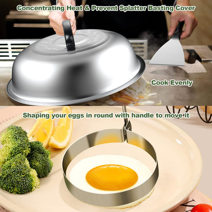 BBQ Tool Set- Complete Stainless Steel Griddle Accessories Kit