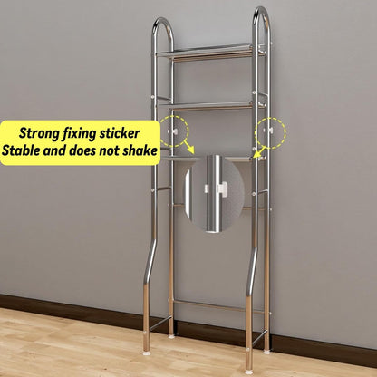 Toilet Storage Rack Organiser 3-Tier Stainless Steel Bathroom Shelf – 155cm