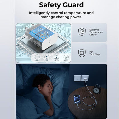 20W iPhone Fast Charger with USB-C to USB-C