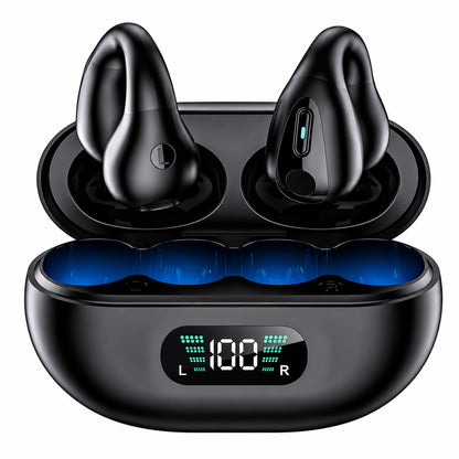 Open Ear Clip Headphones, Wireless Earbuds Bluetooth Earphones