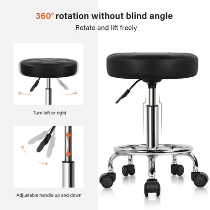 Salon Stool Adjustable Rolling Spa Stool