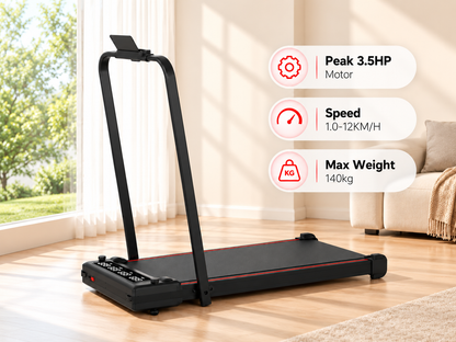 Compact Motorised Treadmill - 140kg, Bluetooth, 3.5HP
