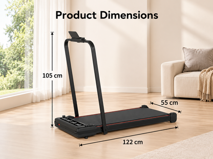 Compact Motorised Treadmill - 140kg, Bluetooth, 3.5HP