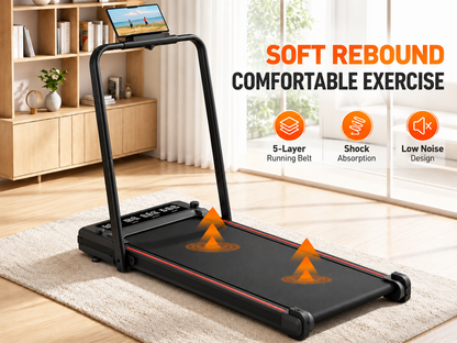 Compact Motorised Treadmill - 140kg, Bluetooth, 3.5HP