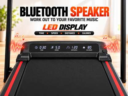 Compact Motorised Treadmill - 140kg, Bluetooth, 3.5HP