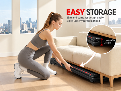 Compact Motorised Treadmill - 140kg, Bluetooth, 3.5HP