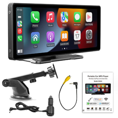 9" Portable Wireless Apple Carplay Android Car Stereo