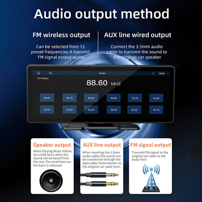 9" Portable Wireless Apple Carplay Android Car Stereo