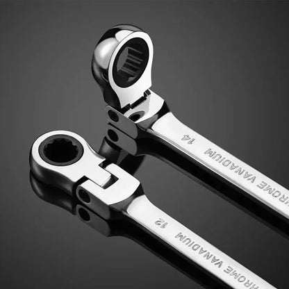 Ratchet Wrench Set – 12-Piece 8–19mm Flex Head Ratchet Wrench Set