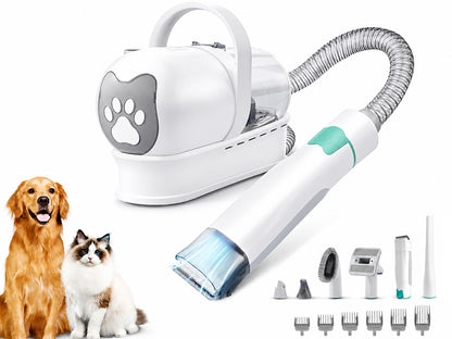 Pet Grooming Kit Vacuum Dog Cat Hair Dryer Remover Clipper Brushes Cleaning