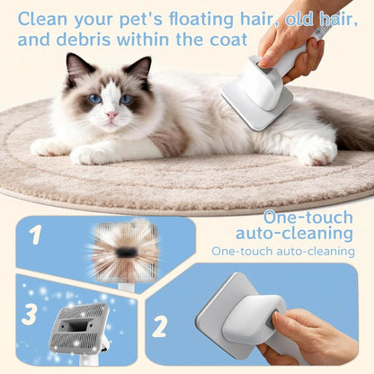 Pet Grooming Kit Vacuum Dog Cat Hair Dryer Remover Clipper Brushes Cleaning