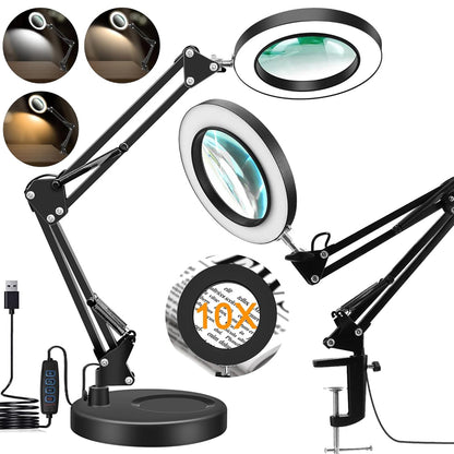 10 x Magnifying Desk Lamp LED Magnifier