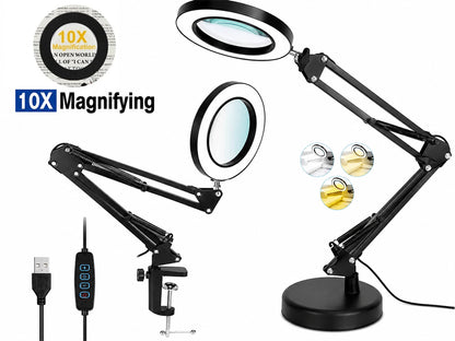 10 x Magnifying Desk Lamp LED Magnifier
