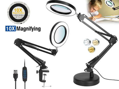10 x Magnifying Desk Lamp LED Magnifier