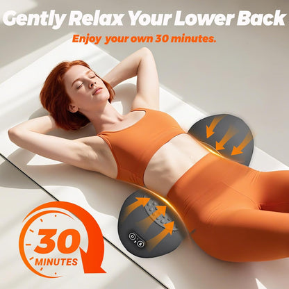 Lumbar Traction Massager Vibration Heating Waist Back Sciatica Pain Relief