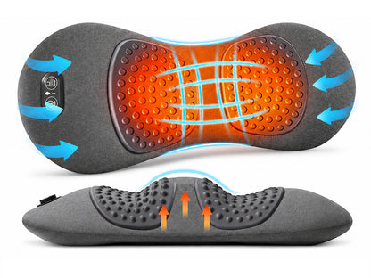 Lumbar Traction Massager Vibration Heating Waist Back Sciatica Pain Relief