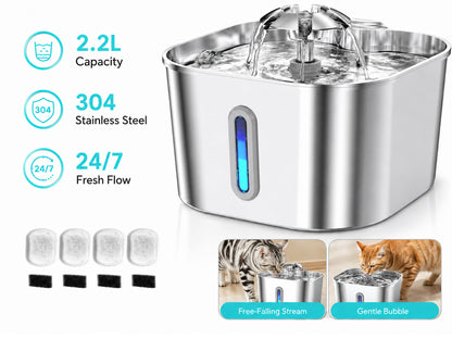 2.2L Pet Water Fountain Cat Dog Water Fountain