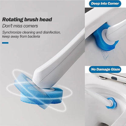 Toilet Brush Holder Set – Disposable Toilet Wand with 16 Replacement Heads