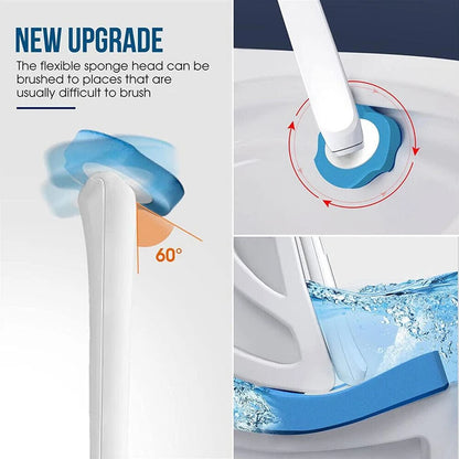 Toilet Brush Holder Set – Disposable Toilet Wand with 16 Replacement Heads