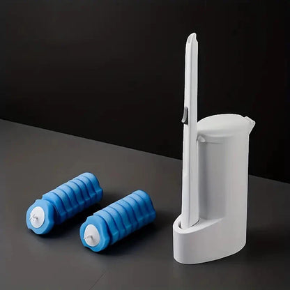 Toilet Brush Holder Set – Disposable Toilet Wand with 16 Replacement Heads