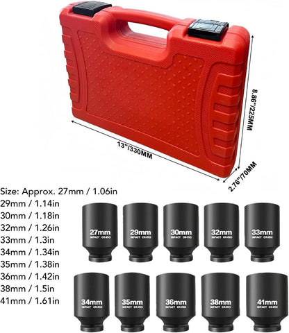 1/2" Deep Impact Socket Set 27mm–41mm