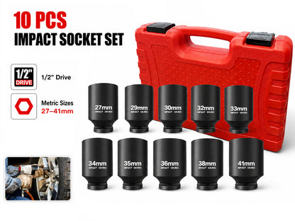 1/2" Deep Impact Socket Set 27mm–41mm