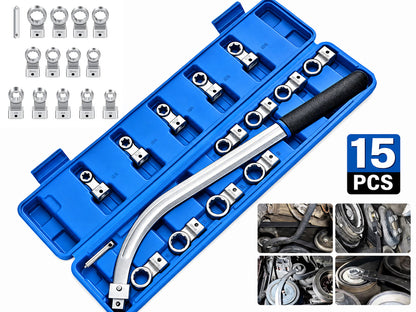 15PCS Serpentine Drive Belt Tool Kit
