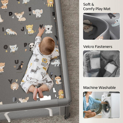 Playpen Foldable Playard with Mat