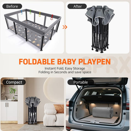 Playpen Foldable Playard with Mat