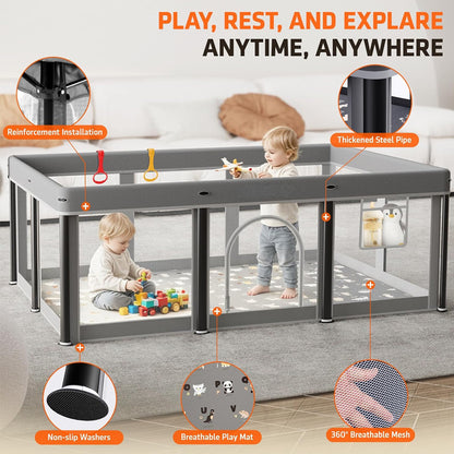 Playpen Foldable Playard with Mat